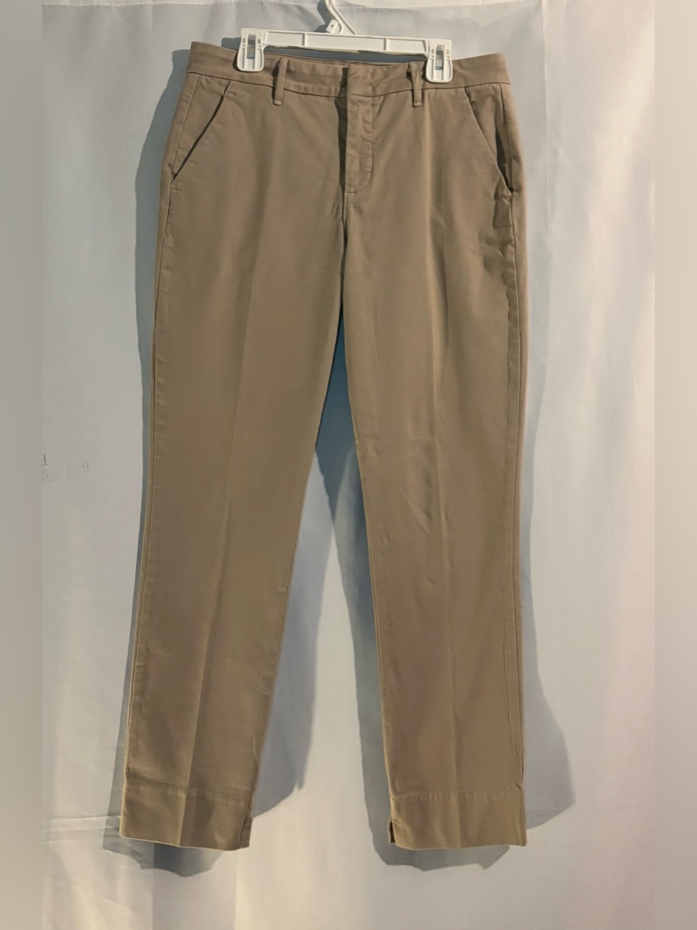 Level 99 Women's Cropped Ankle Pants in Light Beige